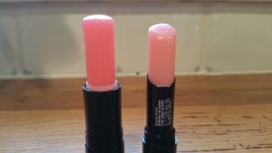 Left: Trish McEvoy Lip Perfector Conditioning Balm; Right: Sephora Collection Color Reveal Lip Balm Unique Pink