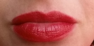 Bobbi Brown Nourihsing Lip Color - Poppy - Swatch on lips in natural light