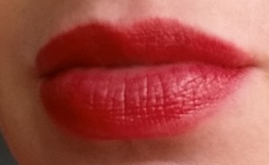 Bobbi Brown Nourihsing Lip Color - Poppy - Swatch on lips in natural light
