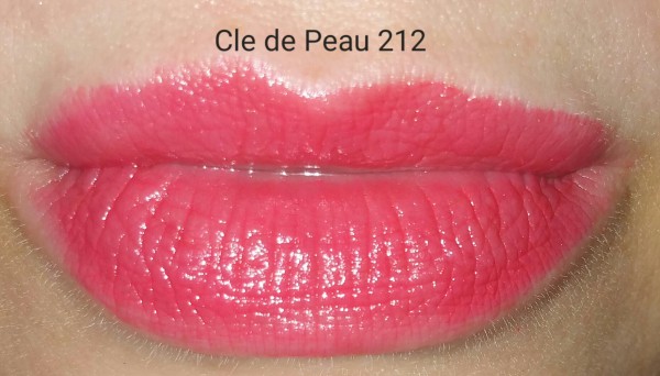 Cle de Peau Beaute Extra Rich Lipstick #212 - swatched on lips - with flash 