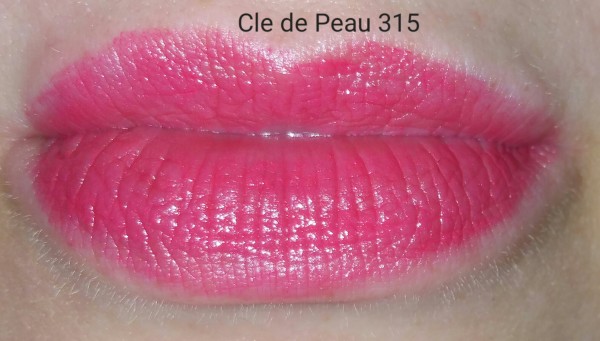 Cle de Peau Beaute Extra Rich Lipstick #315 - swatched on lips - with flash 