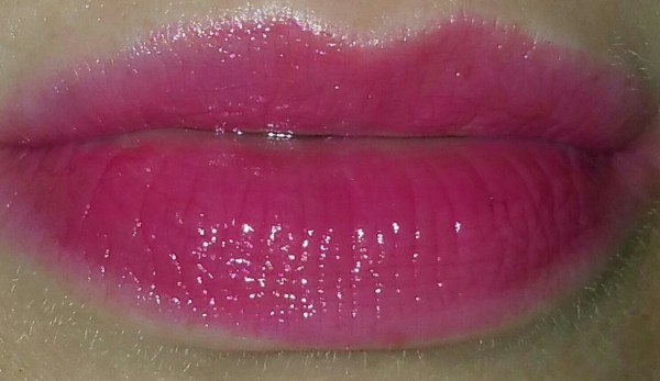 Bobbi Brown Nourishing Lip Color, Bright Raspberry - on lips, with flash