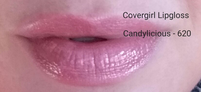 Covergirl Colorlicious Lipgloss in Candylicious - 620, swatched on lips - natural light