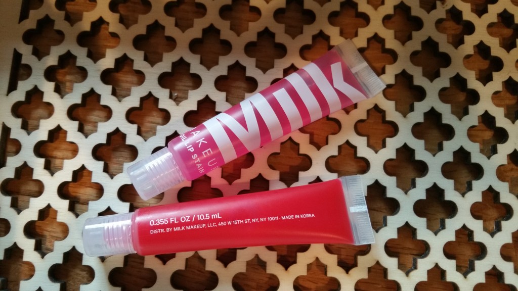 Milk Makeup Oil Lip Stain - Vibes (top) and Tude (bottom)