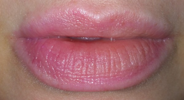 Dior Addict Lip Glow Liner - half filled in and half lined - with flash