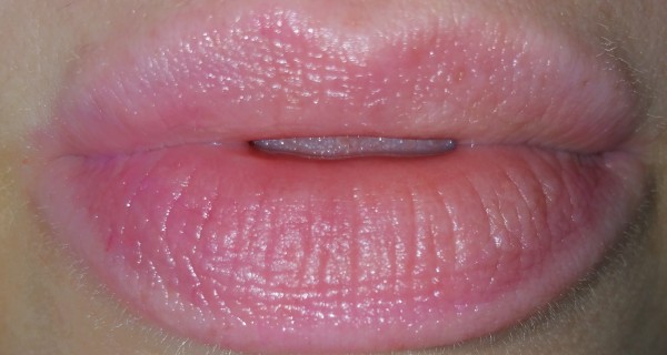 Dior Addict Lip Glow Liner - half filled in and half lined - with flash