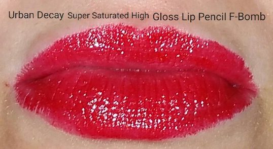 Urban Decay Super Saturated Lip Pencil - F Bomb - Swatched on Lips