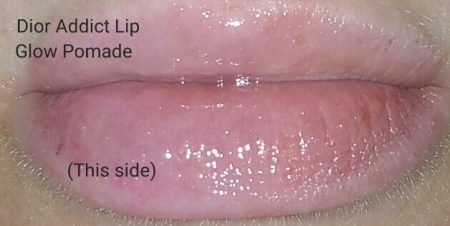 NEW Dior Addict Lip Glow Pomade - Universal Pink - 001 - Swatched on one side of lips