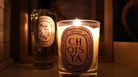 Diptyque Fleur D'Orange room spray (5.1 oz) and Choisya candle (6.5 oz)