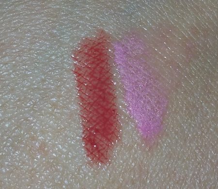 Colorescience Sunforgettable Lip Shines - Siren and Pink - left to right