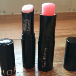 Left: Sephora Color Reveal Balm; Right: Trish McEvoy Lip Perfector Balm